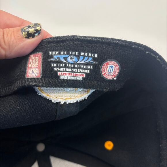 Iowa Hawkeyes Top Of The Word Fitted Hat One Fit Black Gold - Picture 4 of 5